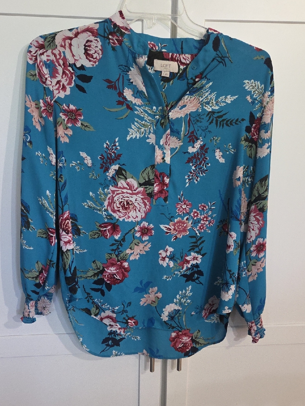 LOFT OUTLET Floral Long-Sleeve Blouse